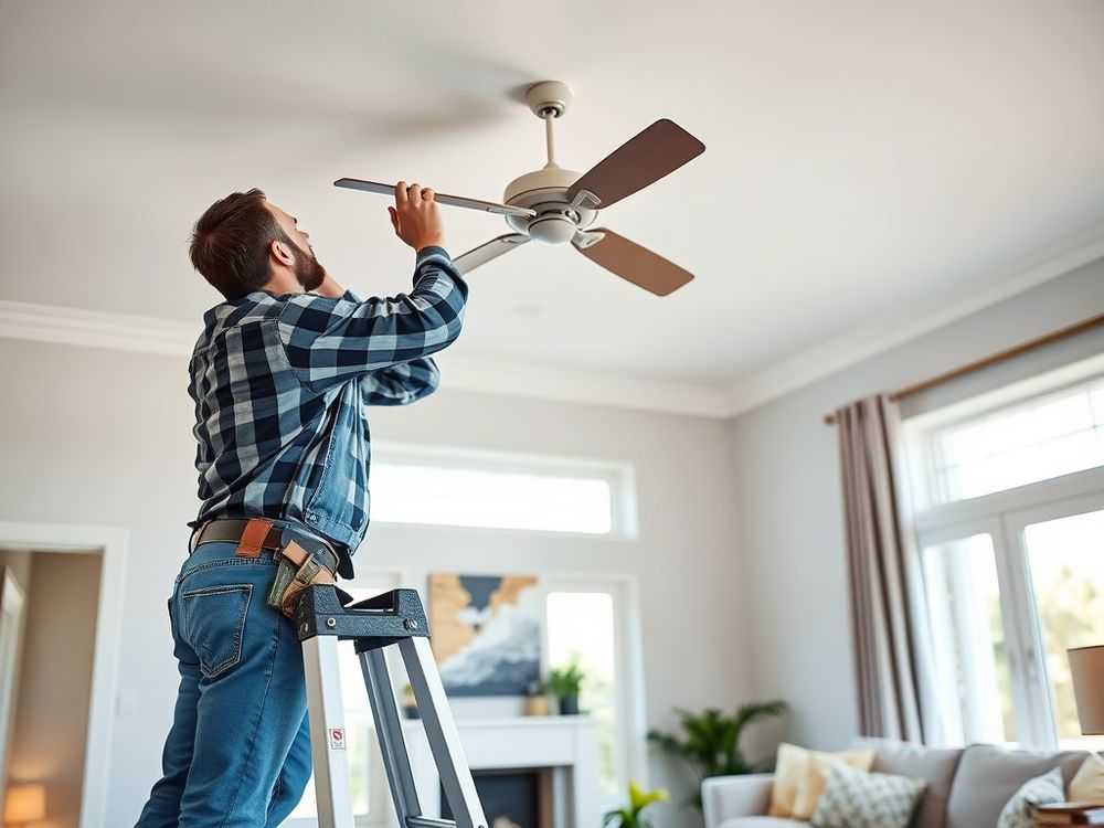 Ceiling fans wired and balanced
