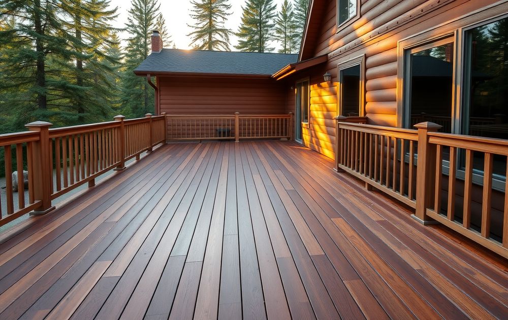 Decks and siding washed back to fresh