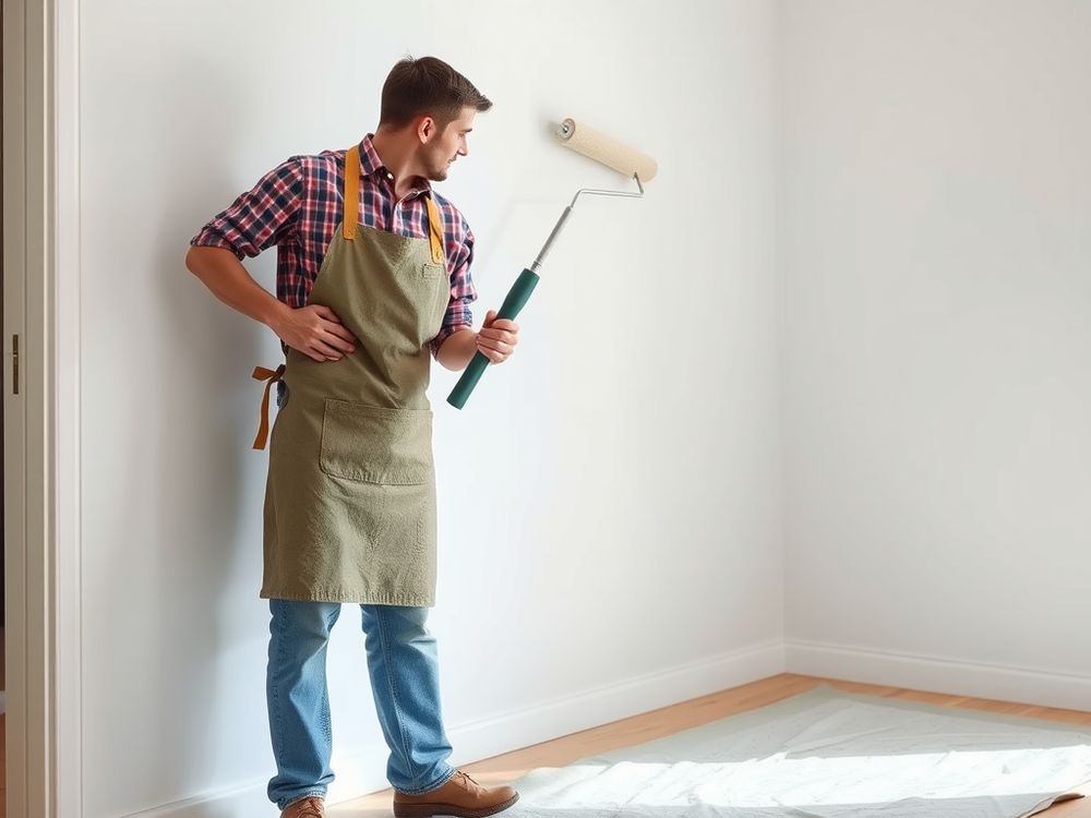 Interior paint with clean, crisp lines