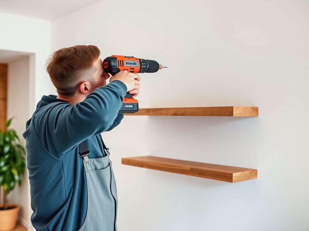 TVs and shelves mounted level and solid